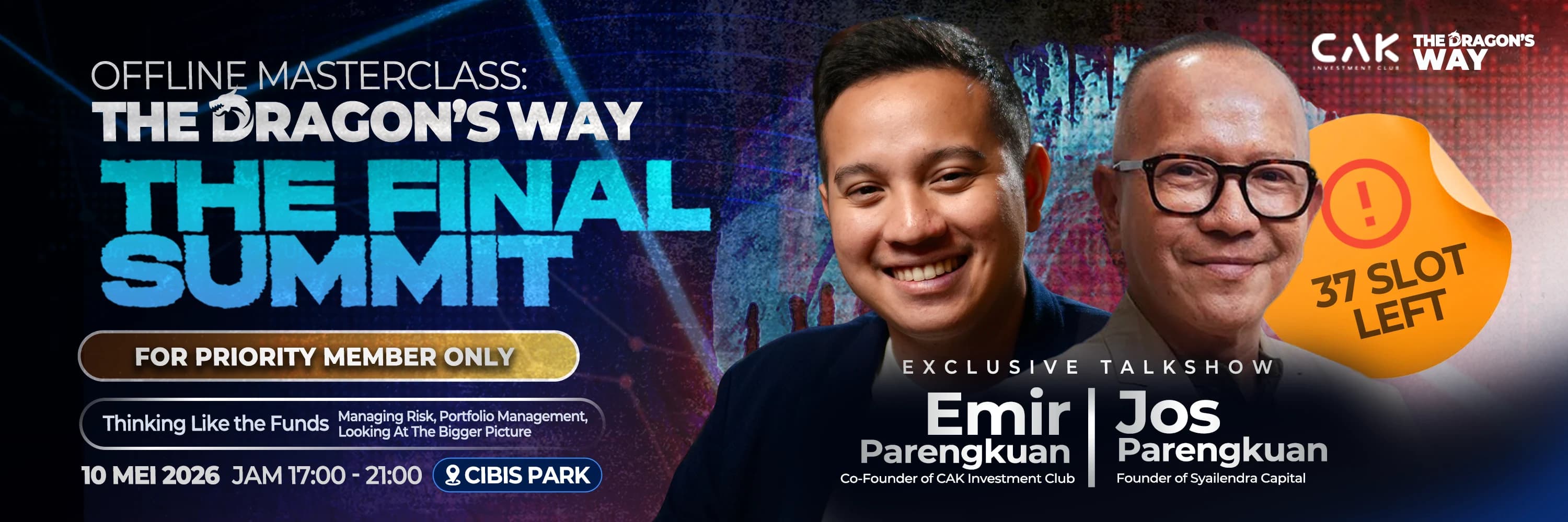 CAK Investment Club hero banner