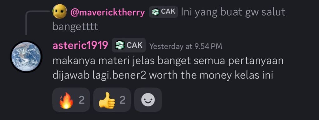 Testimonial from Member CAK