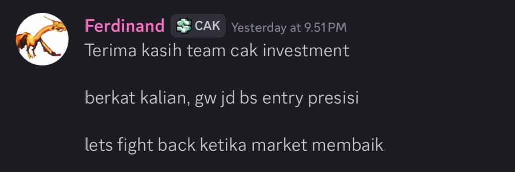 Testimonial from Member CAK